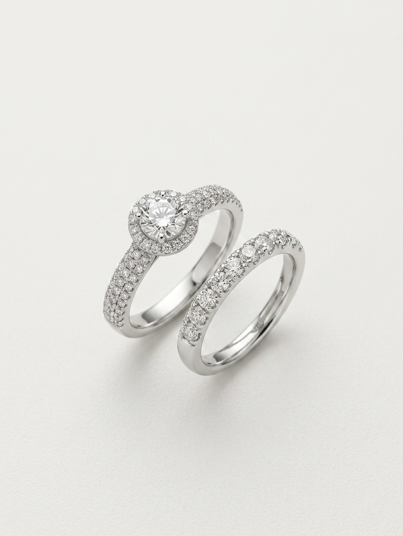 Custom diamond setting process — LP Jewellery craftsman